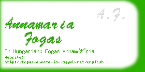 annamaria fogas business card